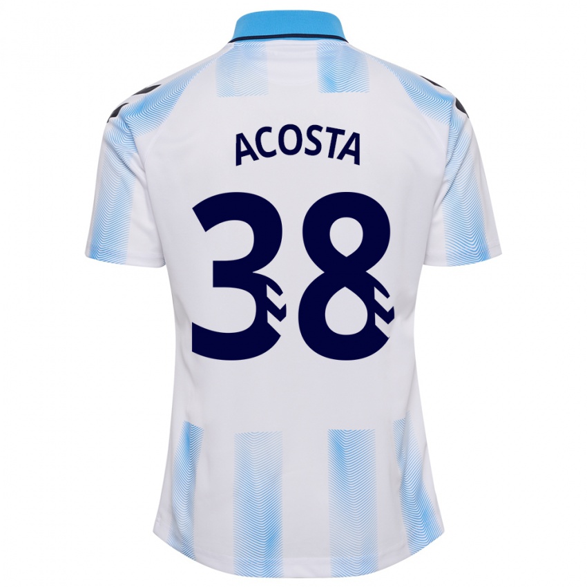 Kinderen Judith Acosta #38 Wit Blauw Thuisshirt Thuistenue 2023/24 T-Shirt