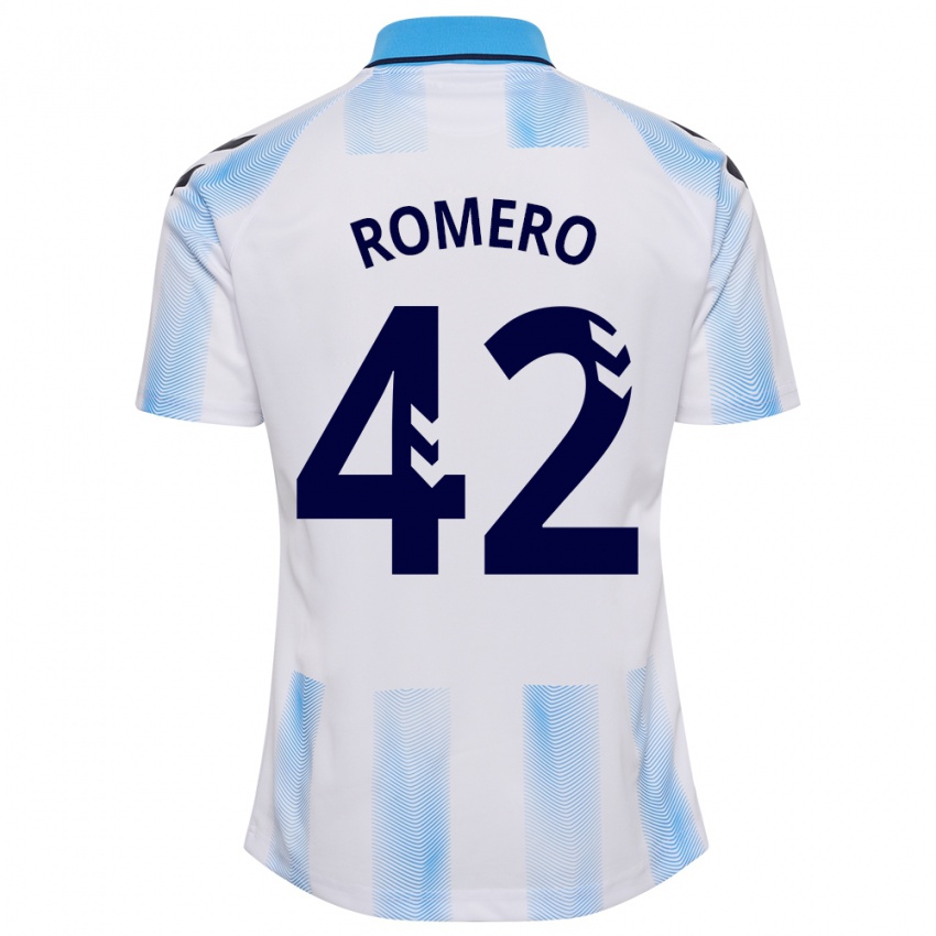 Kinderen Andrea Romero #42 Wit Blauw Thuisshirt Thuistenue 2023/24 T-Shirt