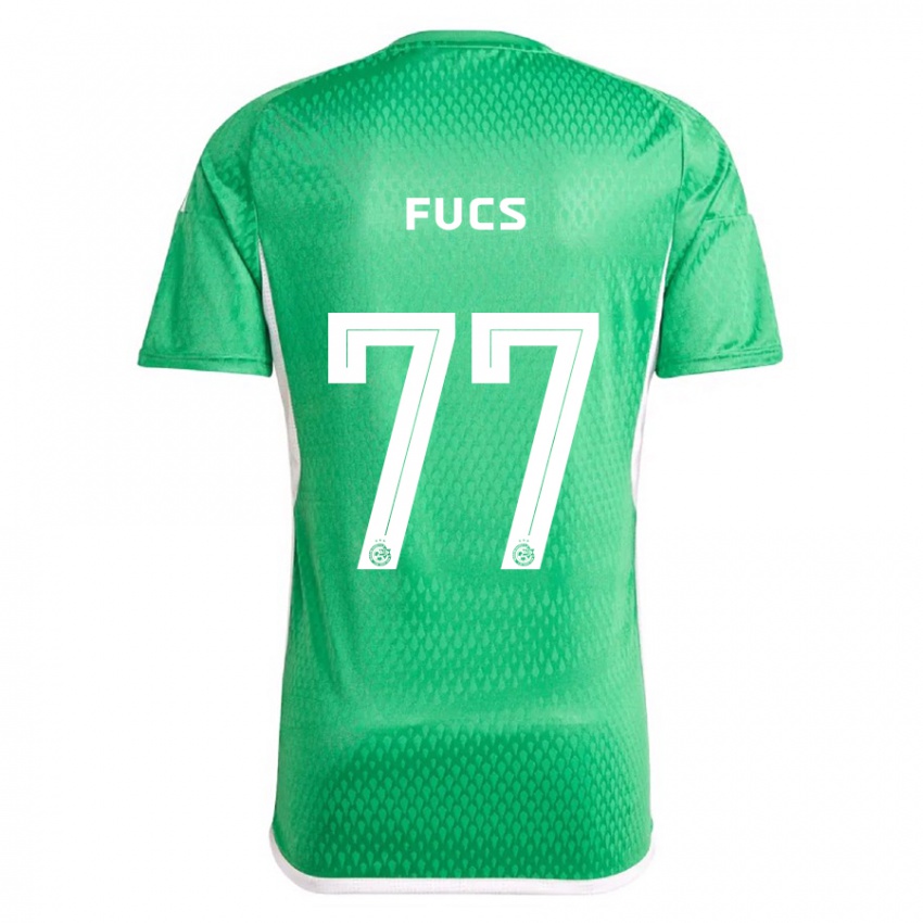 Kinderen Roee Fucs #77 Wit Blauw Thuisshirt Thuistenue 2023/24 T-Shirt