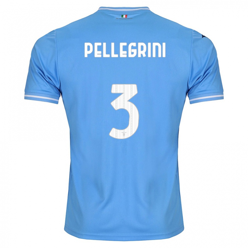 Kinderen Luca Pellegrini #3 Blauw Thuisshirt Thuistenue 2023/24 T-Shirt