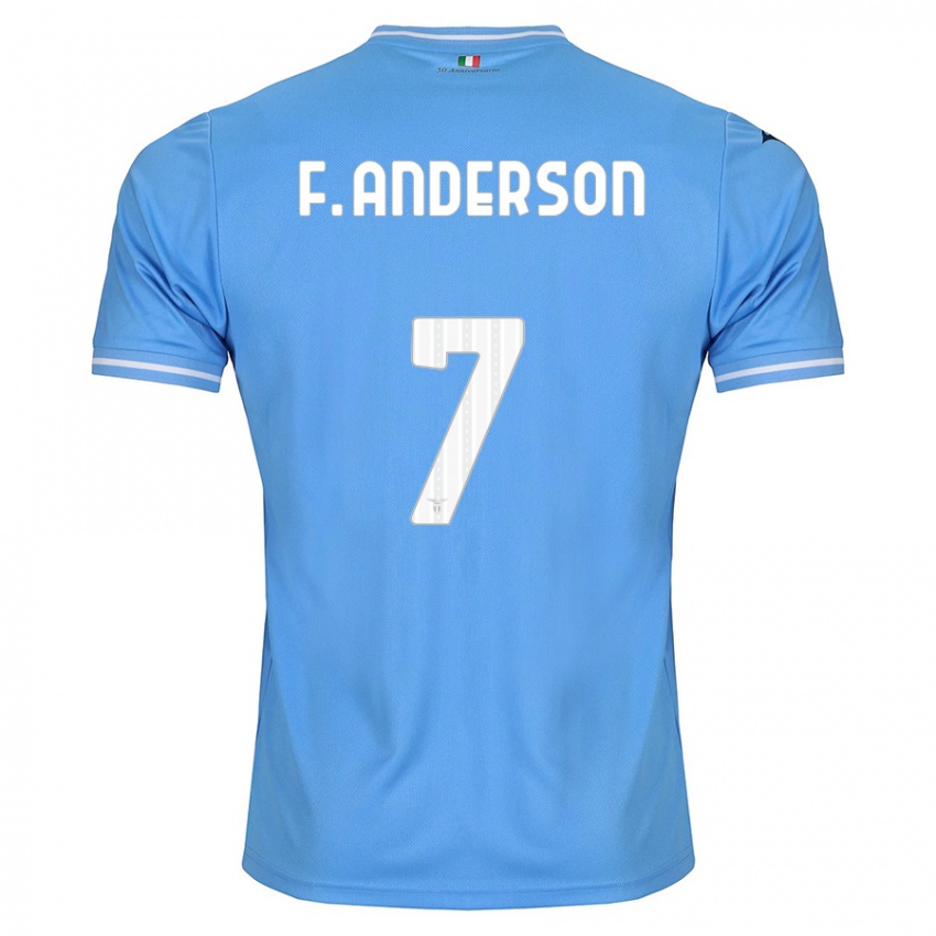 Kinderen Felipe Anderson #7 Blauw Thuisshirt Thuistenue 2023/24 T-Shirt
