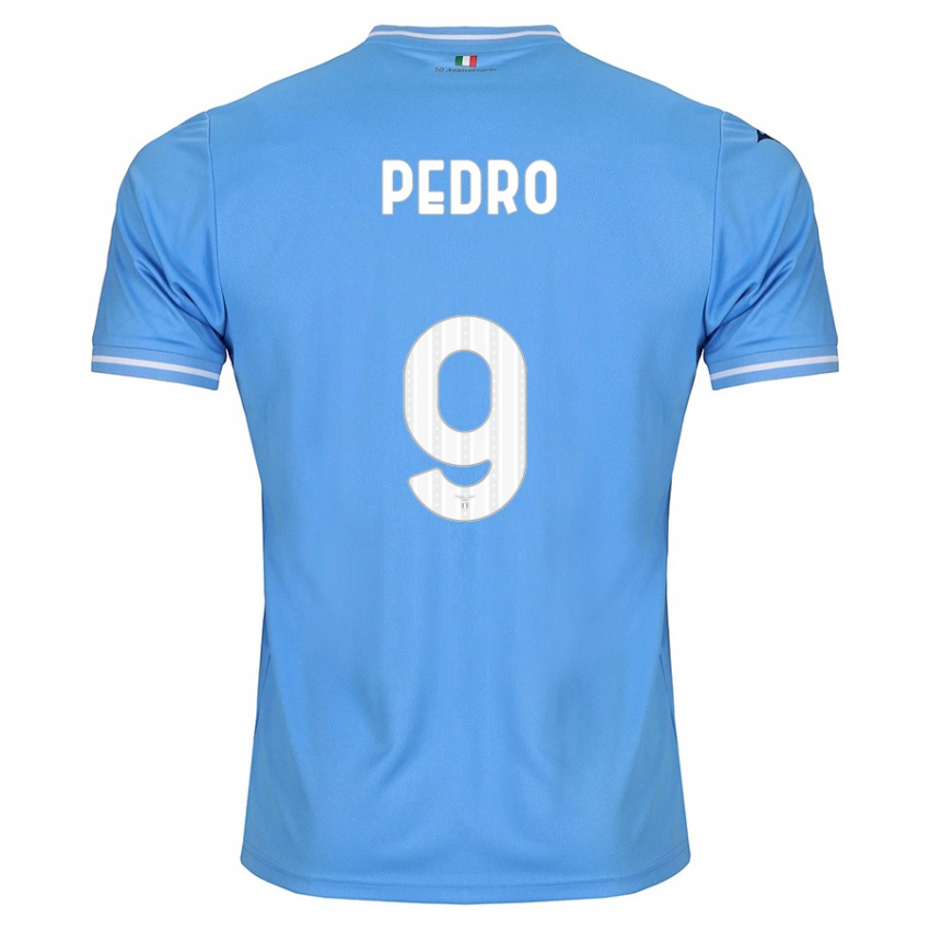 Kinderen Pedro #9 Blauw Thuisshirt Thuistenue 2023/24 T-Shirt