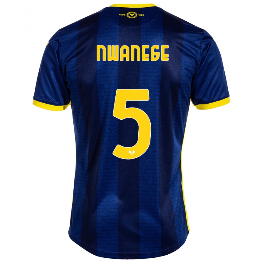 Kinderen Karlson Nwanege #5 Marine Thuisshirt Thuistenue 2023/24 T-Shirt