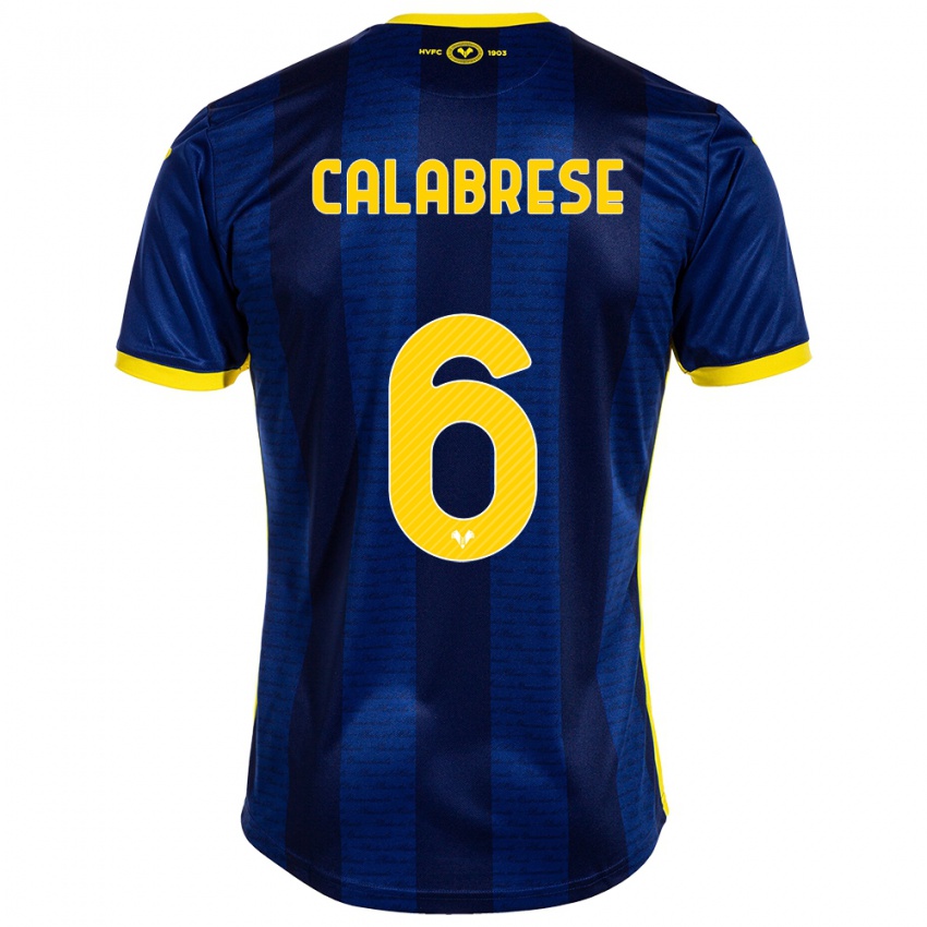 Kinderen Nicolò Calabrese #6 Marine Thuisshirt Thuistenue 2023/24 T-Shirt