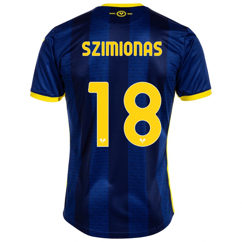 Kinderen Luca Szimionas #18 Marine Thuisshirt Thuistenue 2023/24 T-Shirt