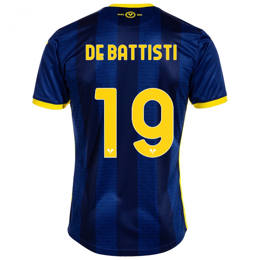 Kinderen Davide De Battisti #19 Marine Thuisshirt Thuistenue 2023/24 T-Shirt