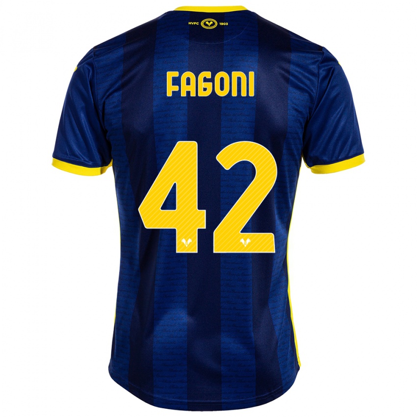 Kinderen Marco Fagoni #42 Marine Thuisshirt Thuistenue 2023/24 T-Shirt