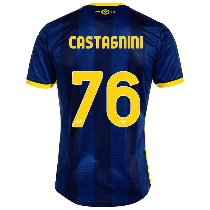 Kinderen Mirko Castagnini #76 Marine Thuisshirt Thuistenue 2023/24 T-Shirt