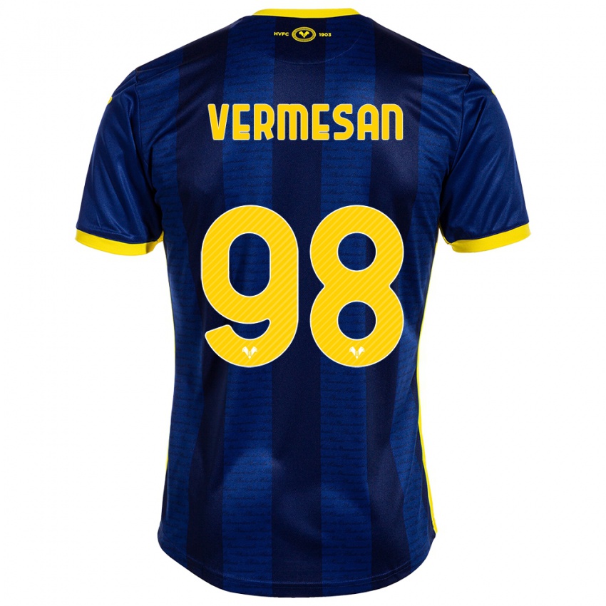 Kinderen Ioan Vermesan #98 Marine Thuisshirt Thuistenue 2023/24 T-Shirt