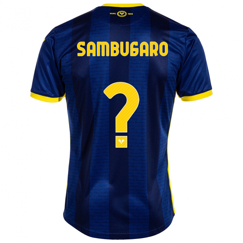 Kinderen Mattia Sambugaro #0 Marine Thuisshirt Thuistenue 2023/24 T-Shirt