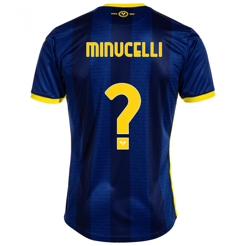 Kinderen Enrico Minucelli #0 Marine Thuisshirt Thuistenue 2023/24 T-Shirt