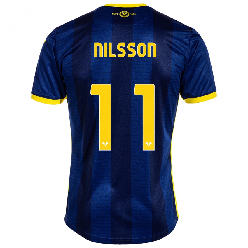 Kinderen Sara Nilsson #11 Marine Thuisshirt Thuistenue 2023/24 T-Shirt