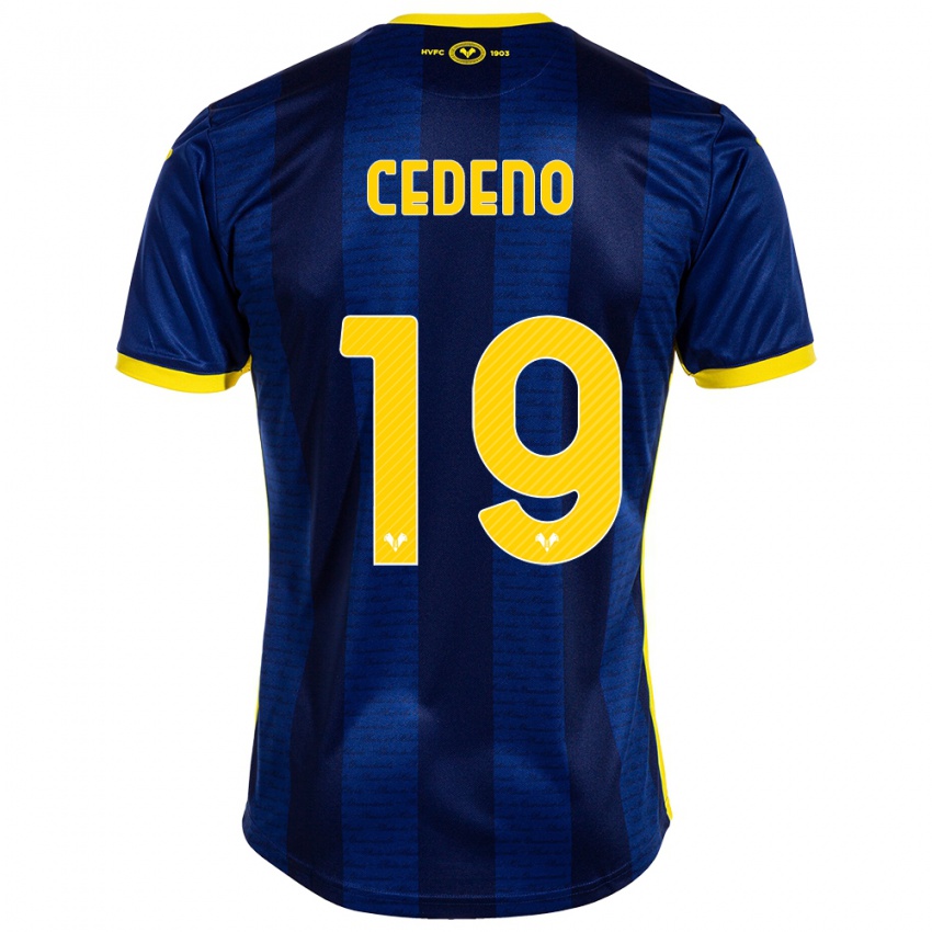 Kinderen Lineth Cedeno #19 Marine Thuisshirt Thuistenue 2023/24 T-Shirt