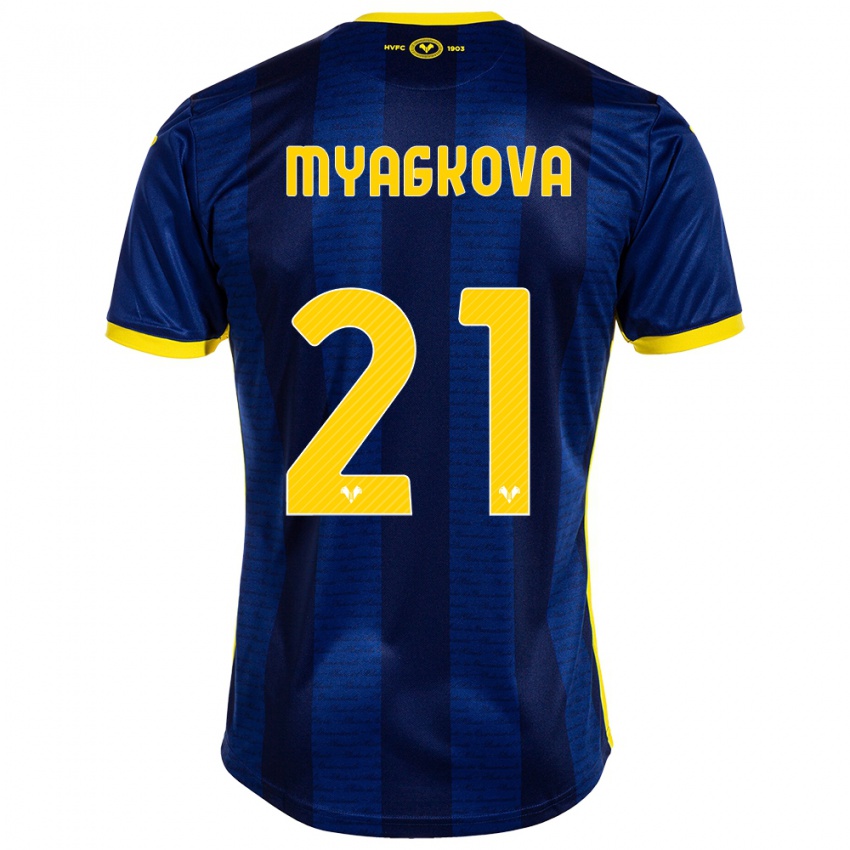 Kinderen Alina Myagkova #21 Marine Thuisshirt Thuistenue 2023/24 T-Shirt