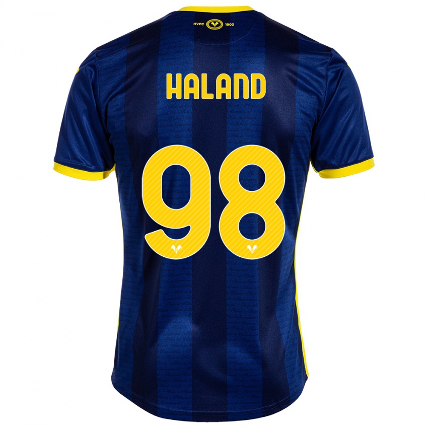 Kinderen Benedicte Iversen Håland #98 Marine Thuisshirt Thuistenue 2023/24 T-Shirt