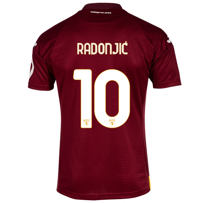 Kinderen Nemanja Radonjic #10 Donkerrood Thuisshirt Thuistenue 2023/24 T-Shirt