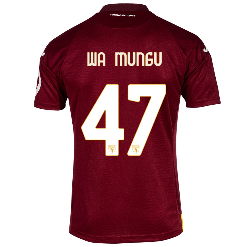 Kinderen Vimoj Muntu Wa Mungu #47 Donkerrood Thuisshirt Thuistenue 2023/24 T-Shirt