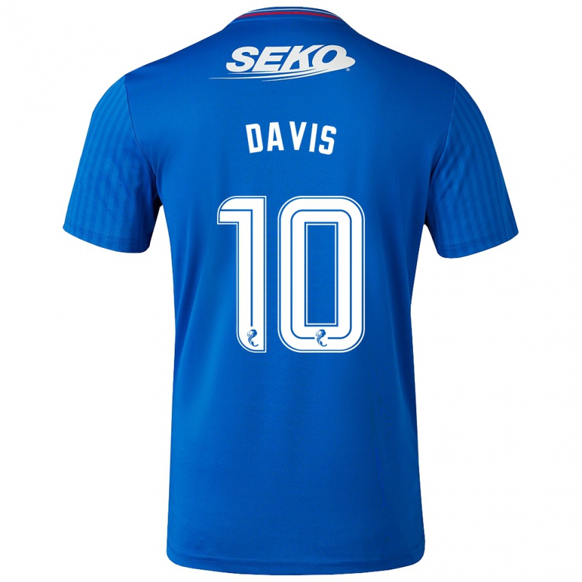 Kinderen Steven Davis #10 Blauw Thuisshirt Thuistenue 2023/24 T-Shirt