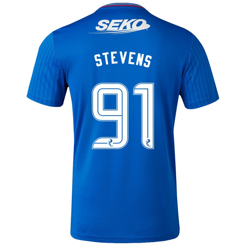 Kinderen Archie Stevens #91 Blauw Thuisshirt Thuistenue 2023/24 T-Shirt