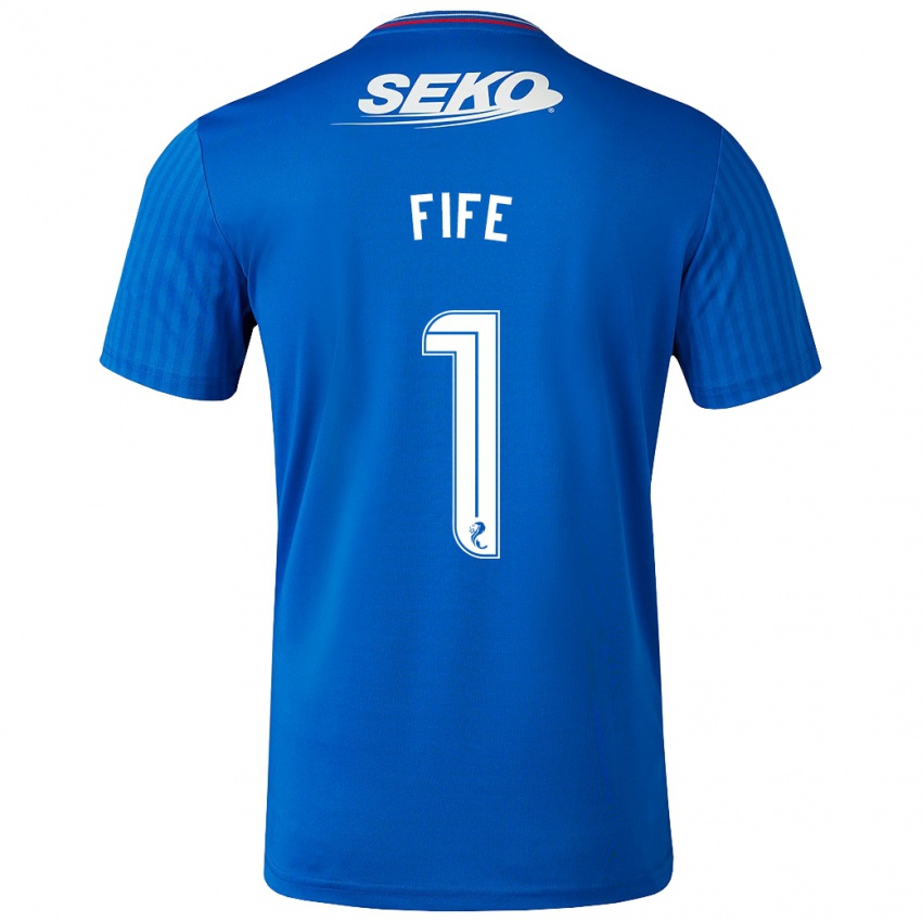 Kinderen Jenna Fife #1 Blauw Thuisshirt Thuistenue 2023/24 T-Shirt