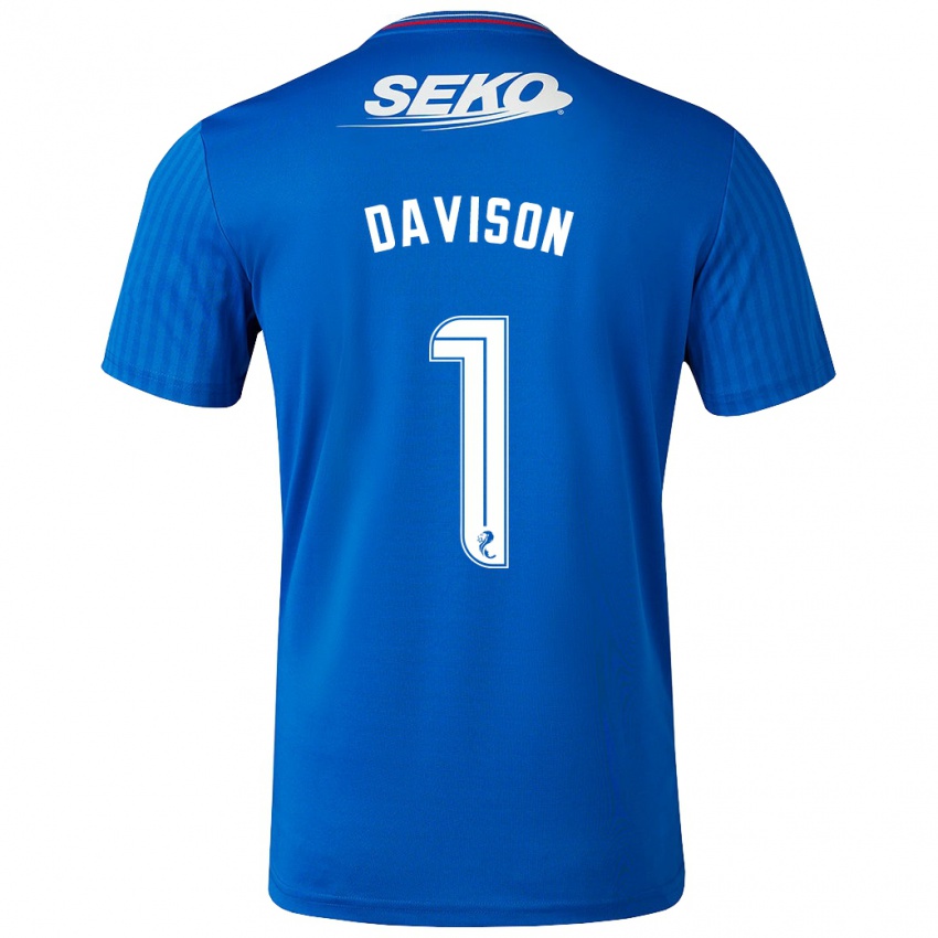 Kinderen Hannah Davison #1 Blauw Thuisshirt Thuistenue 2023/24 T-Shirt