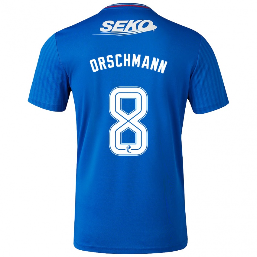 Kinderen Dina Orschmann #8 Blauw Thuisshirt Thuistenue 2023/24 T-Shirt