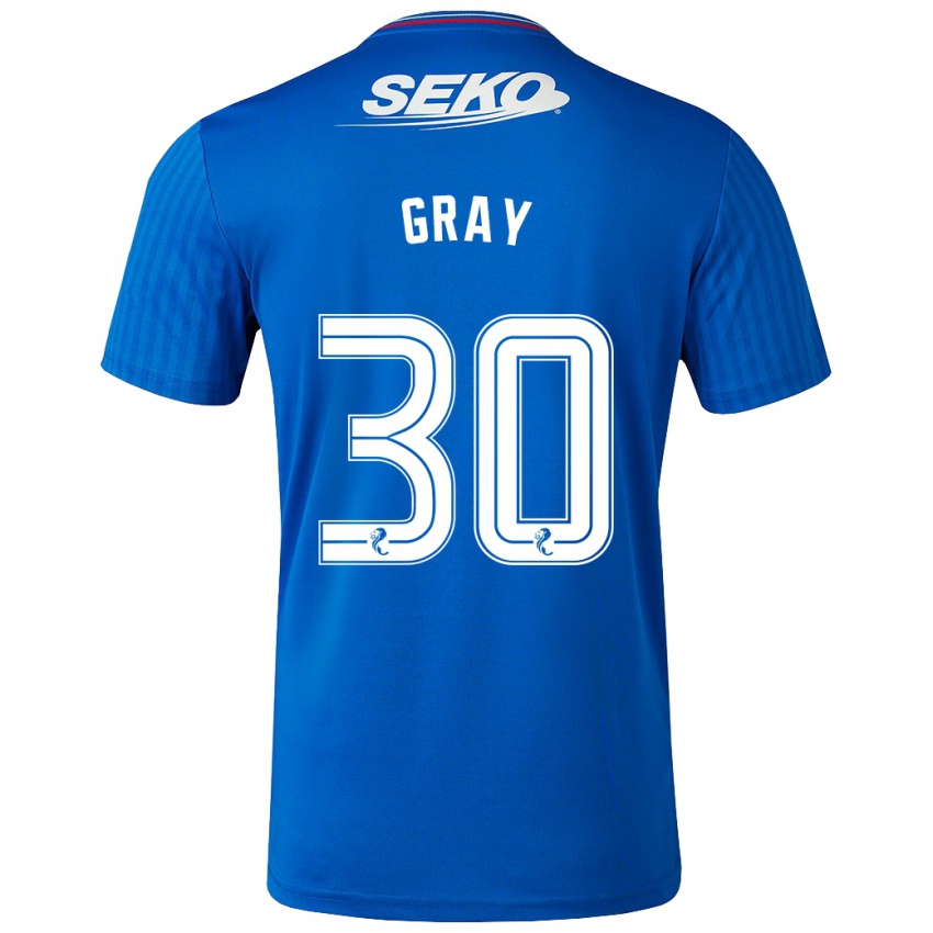 Kinderen Georgia Gray #30 Blauw Thuisshirt Thuistenue 2023/24 T-Shirt