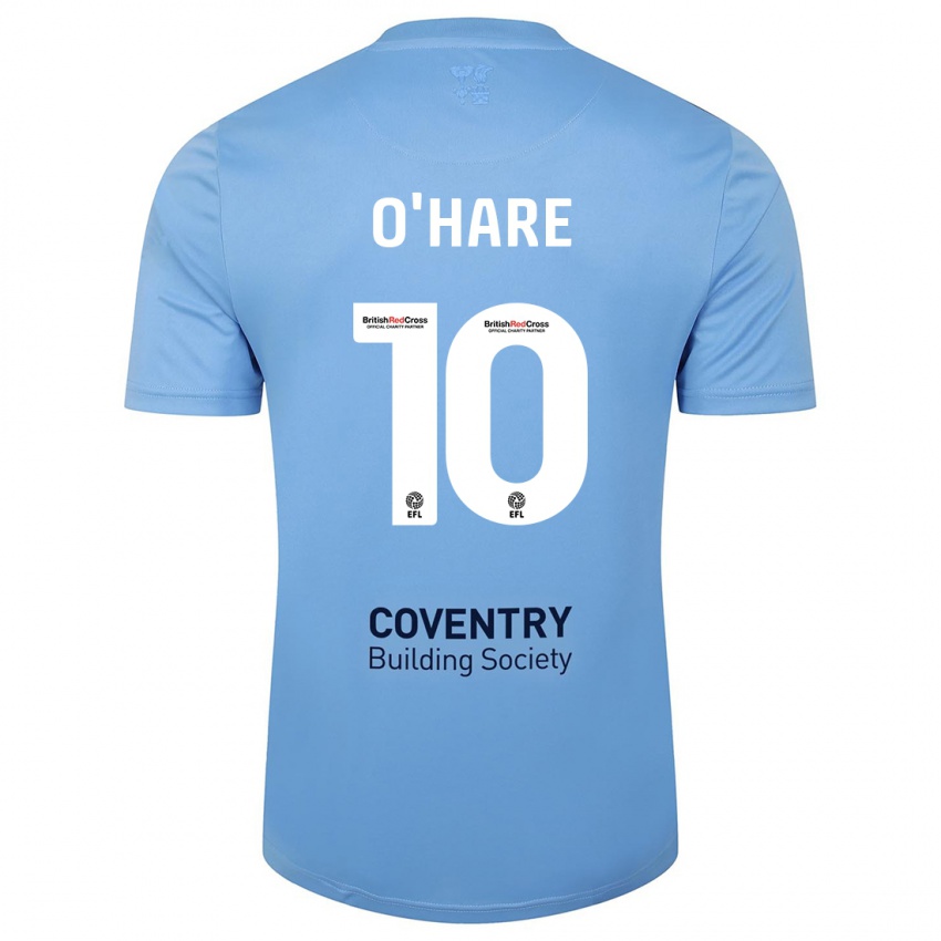 Kinderen Callum O'hare #10 Hemelsblauw Thuisshirt Thuistenue 2023/24 T-Shirt