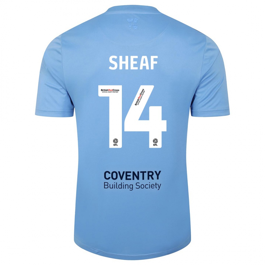 Kinderen Ben Sheaf #14 Hemelsblauw Thuisshirt Thuistenue 2023/24 T-Shirt