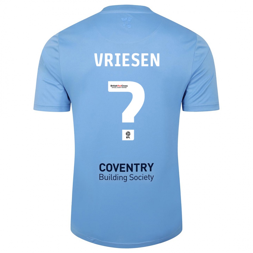 Kinderen Fabian Vriesen #0 Hemelsblauw Thuisshirt Thuistenue 2023/24 T-Shirt