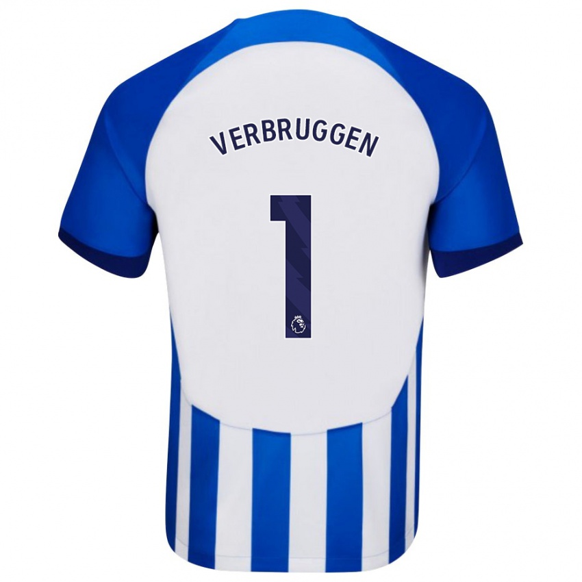 Kinderen Bart Verbruggen #1 Blauw Thuisshirt Thuistenue 2023/24 T-Shirt