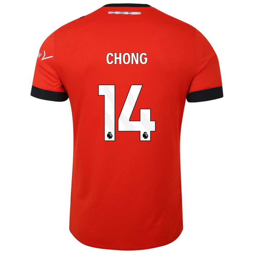 Kinderen Tahith Chong #14 Rood Thuisshirt Thuistenue 2023/24 T-Shirt