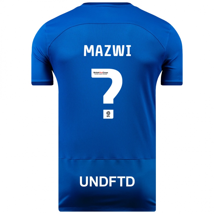 Kinderen Menzi Mazwi #0 Blauw Thuisshirt Thuistenue 2023/24 T-Shirt