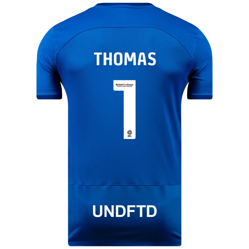 Kinderen Lucy Thomas #1 Blauw Thuisshirt Thuistenue 2023/24 T-Shirt