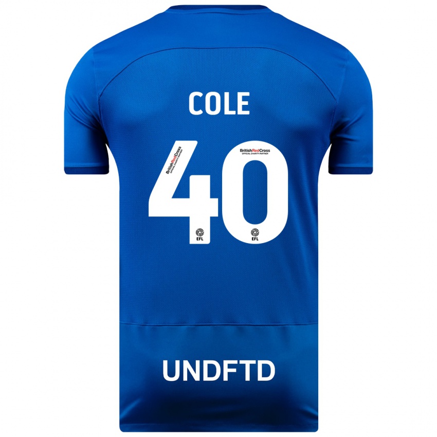 Kinderen Delphi Cole #40 Blauw Thuisshirt Thuistenue 2023/24 T-Shirt