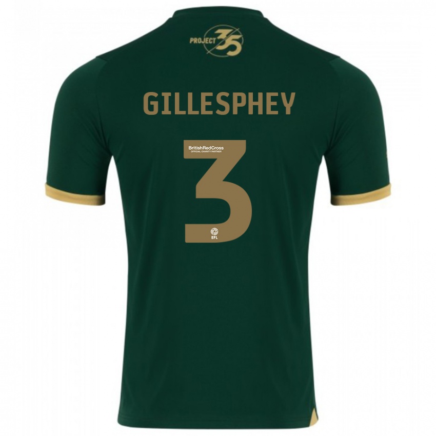 Kinderen Macaulay Gillesphey #3 Groente Thuisshirt Thuistenue 2023/24 T-Shirt