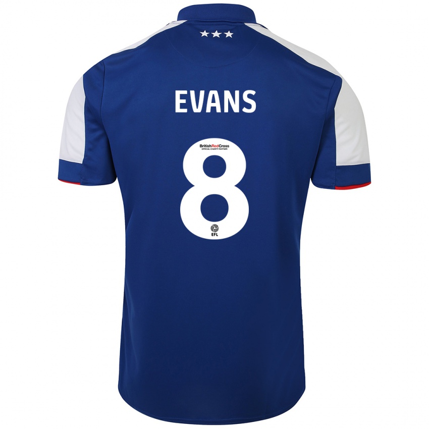 Kinderen Lee Evans #8 Blauw Thuisshirt Thuistenue 2023/24 T-Shirt