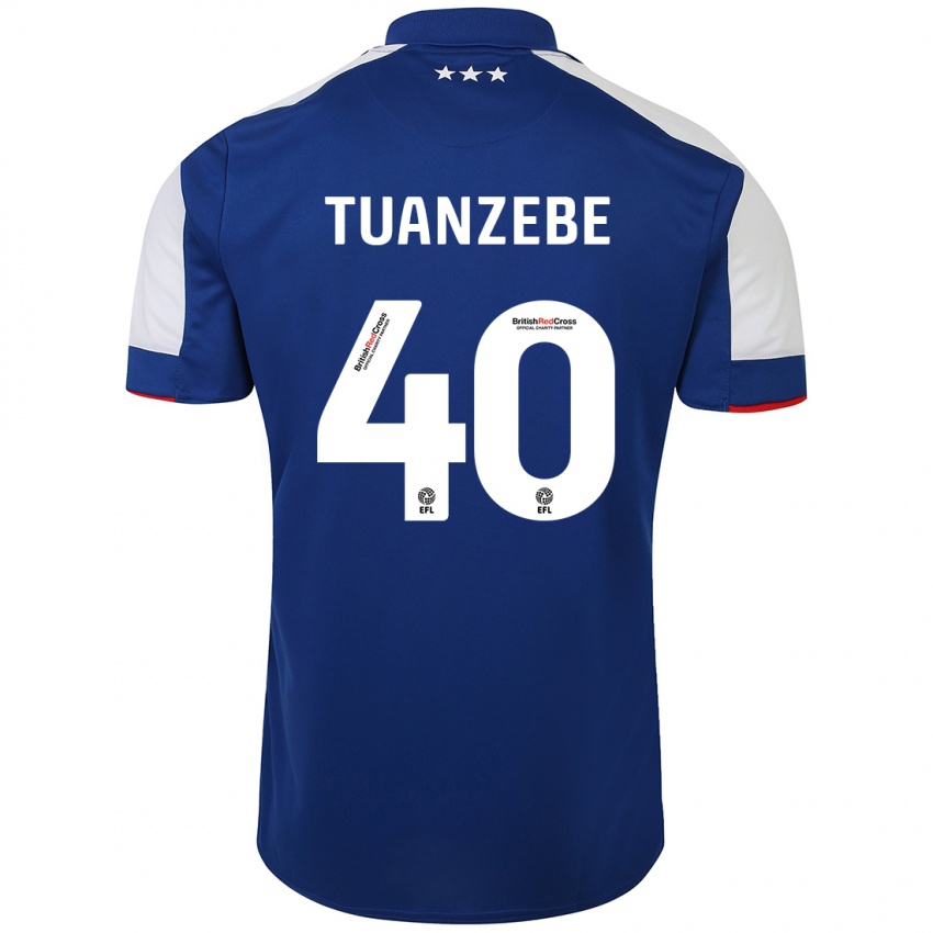 Kinderen Axel Tuanzebe #40 Blauw Thuisshirt Thuistenue 2023/24 T-Shirt