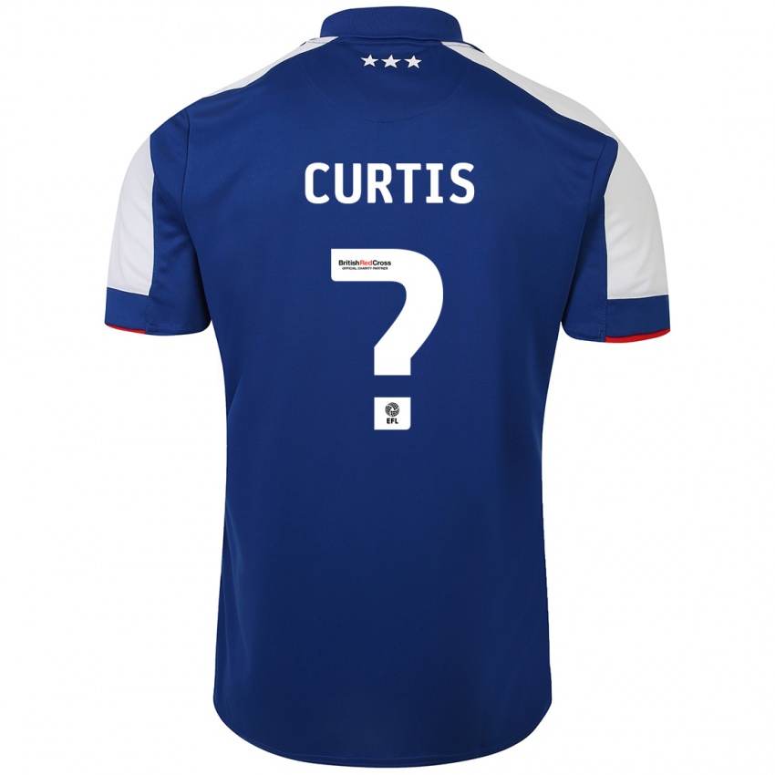 Kinderen Henry Curtis #0 Blauw Thuisshirt Thuistenue 2023/24 T-Shirt