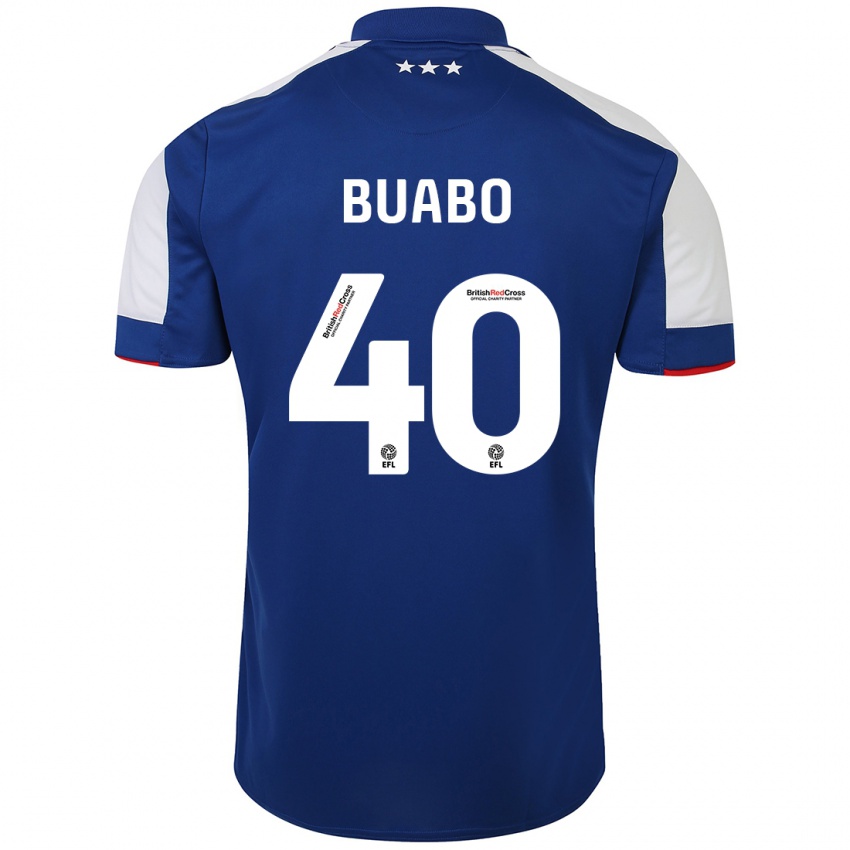 Kinderen Gerard Buabo #40 Blauw Thuisshirt Thuistenue 2023/24 T-Shirt