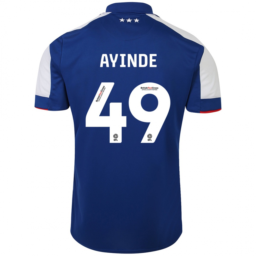 Kinderen Leon Ayinde #49 Blauw Thuisshirt Thuistenue 2023/24 T-Shirt