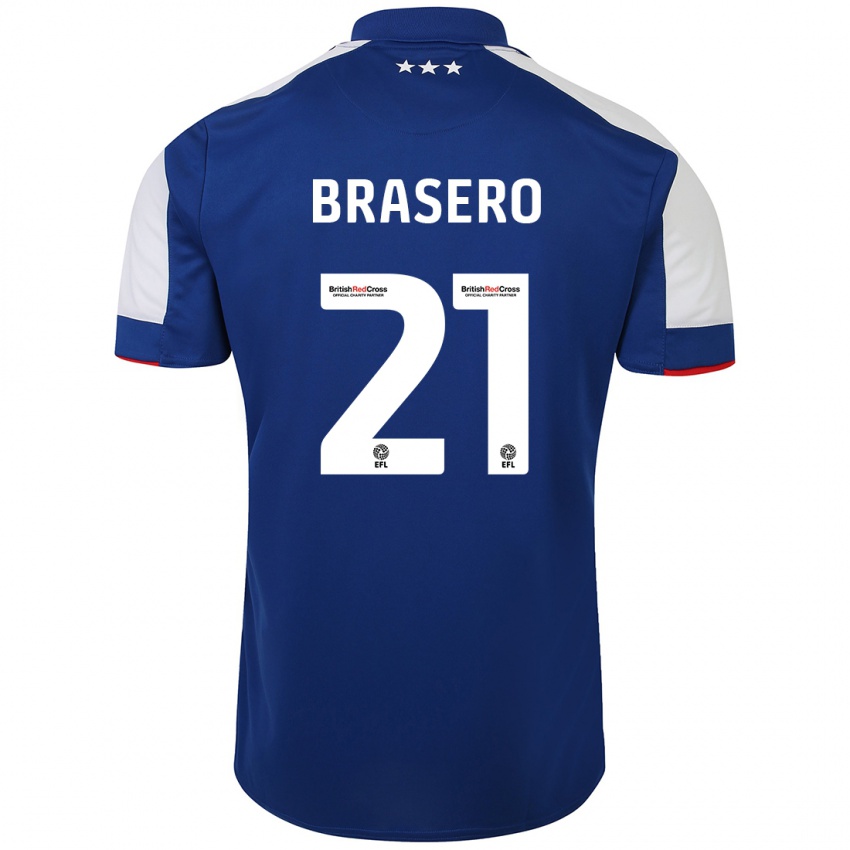 Kinderen Sarah Brasero-Carreira #21 Blauw Thuisshirt Thuistenue 2023/24 T-Shirt