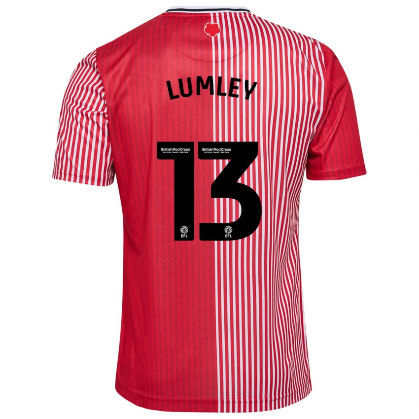 Kinderen Joe Lumley #13 Rood Thuisshirt Thuistenue 2023/24 T-Shirt