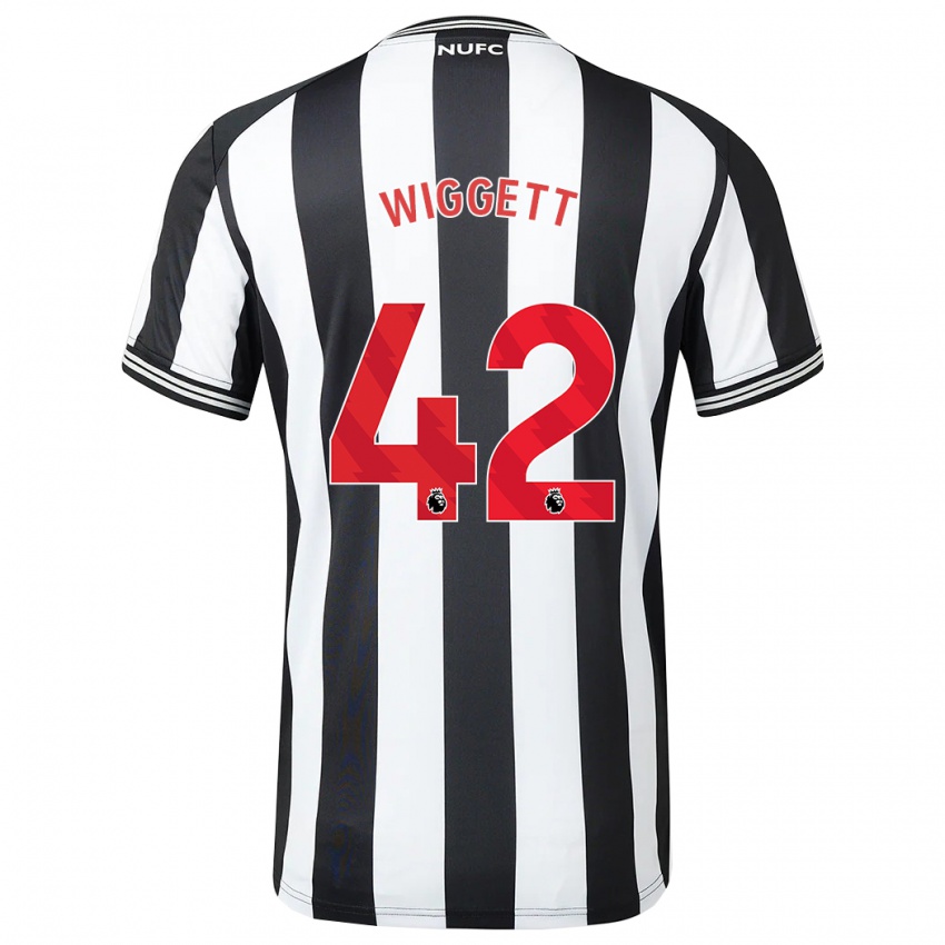 Kinderen Charlie Wiggett #42 Zwart Wit Thuisshirt Thuistenue 2023/24 T-Shirt