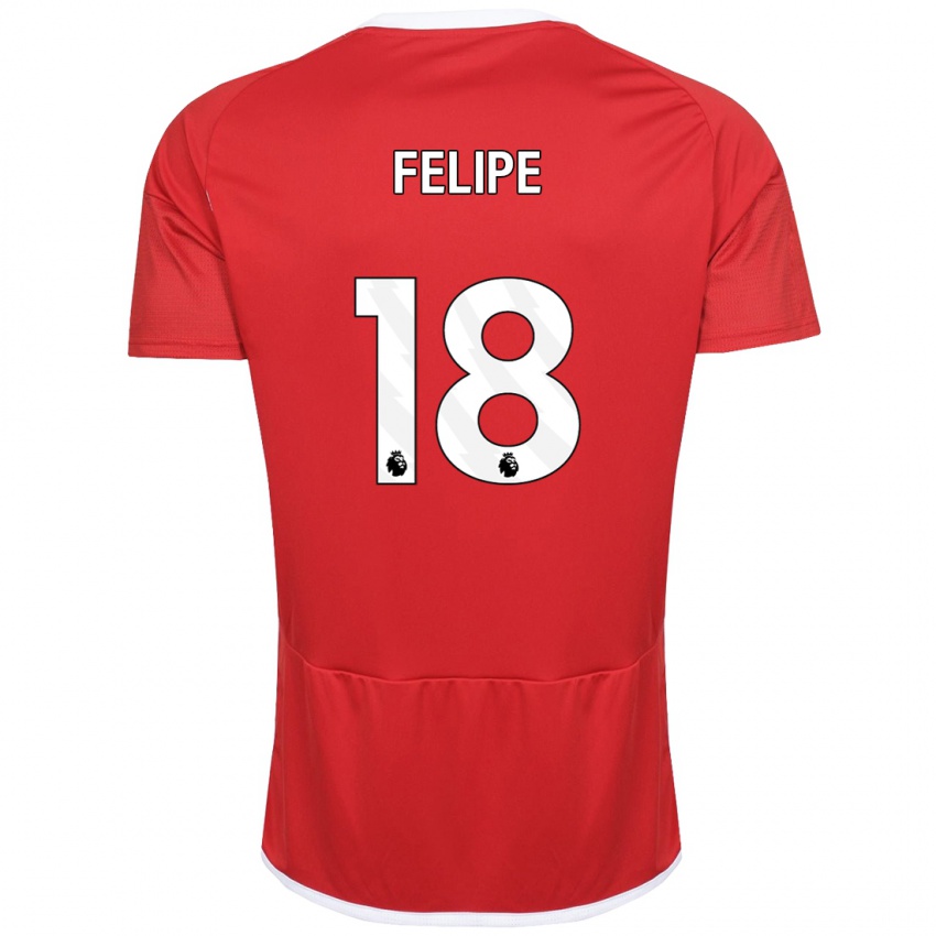 Kinderen Felipe #18 Rood Thuisshirt Thuistenue 2023/24 T-Shirt