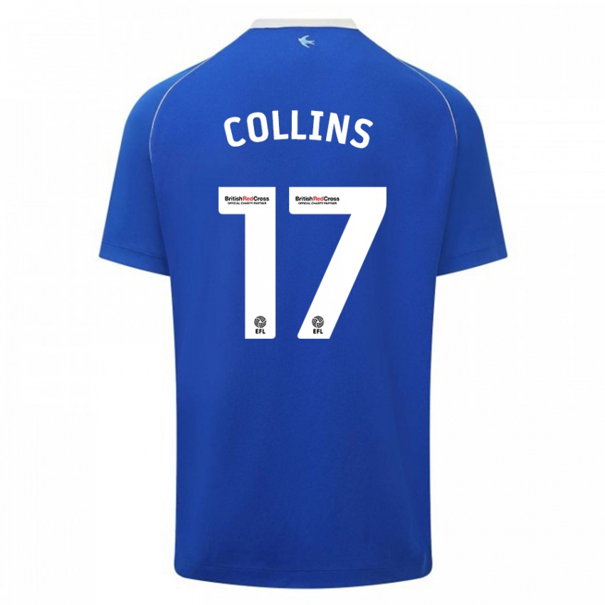 Kinderen Jamilu Collins #17 Blauw Thuisshirt Thuistenue 2023/24 T-Shirt