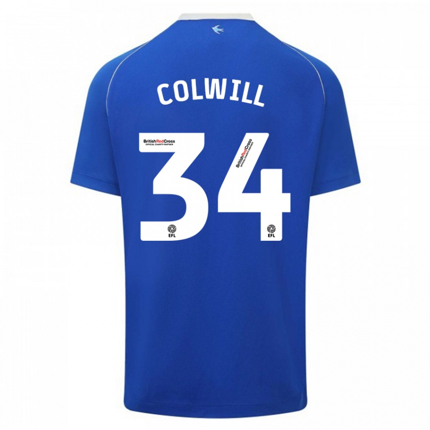 Kinderen Joel Colwill #34 Blauw Thuisshirt Thuistenue 2023/24 T-Shirt