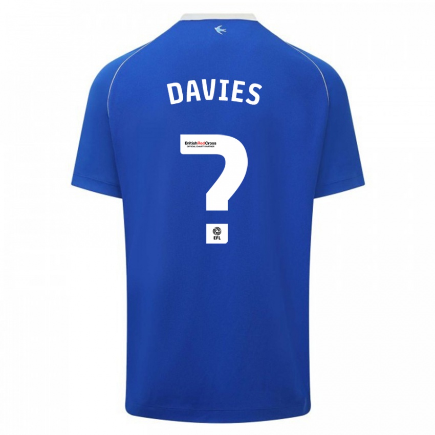 Kinderen Kian Davies #0 Blauw Thuisshirt Thuistenue 2023/24 T-Shirt