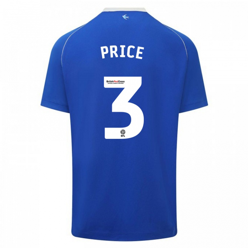 Kinderen Ffion Price #3 Blauw Thuisshirt Thuistenue 2023/24 T-Shirt