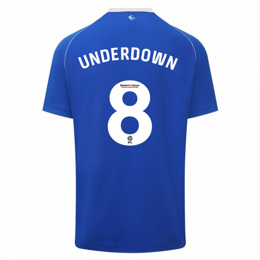 Kinderen Kanisha Underdown #8 Blauw Thuisshirt Thuistenue 2023/24 T-Shirt